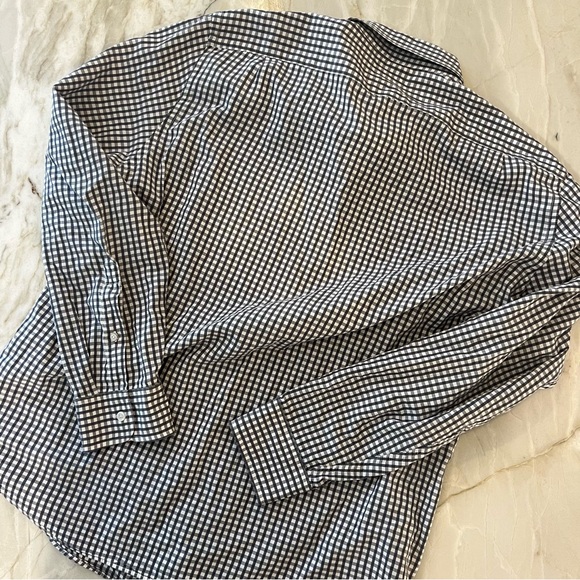 J. Crew Gray Plaid Button Down Shirt XL - Picture 4 of 5
